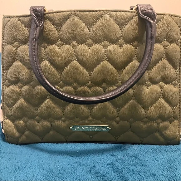 Betsey Johnson Women's Bow Bowler Handbag (Olive)- New Without Tags - Picture 6 of 6